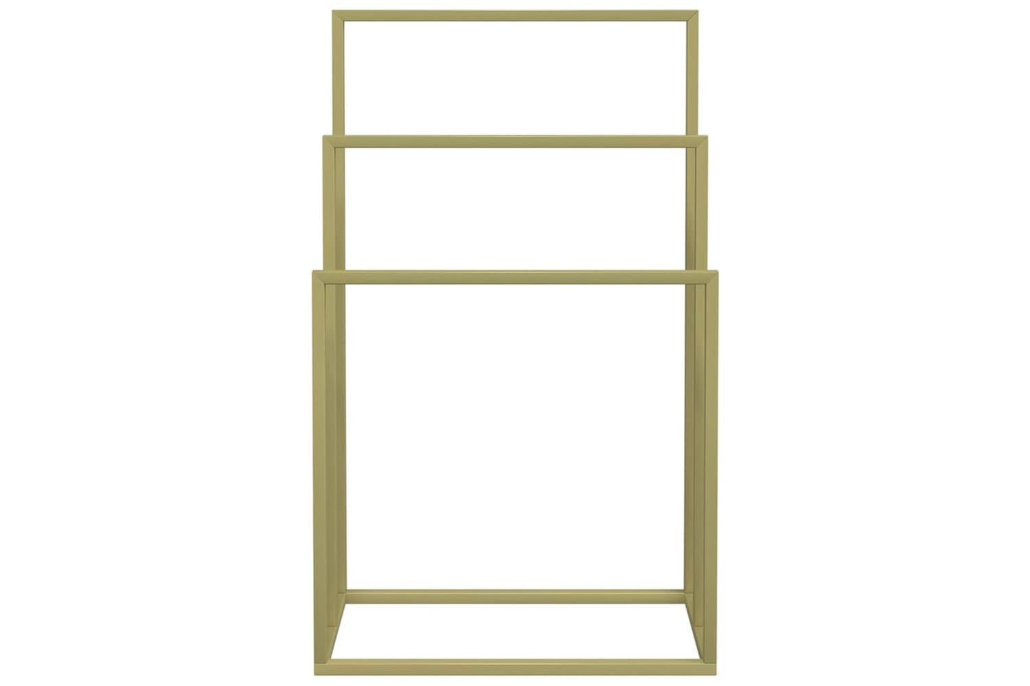 Freestanding Towel Rack Gold 48x24x79 Cm Iron-3