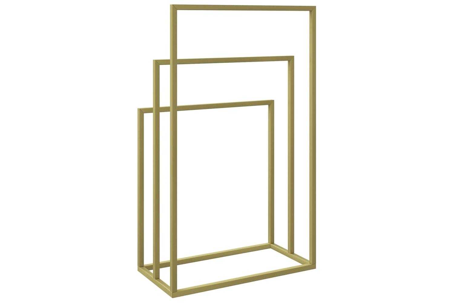 Freestanding Towel Rack Gold 48x24x79 Cm Iron-5