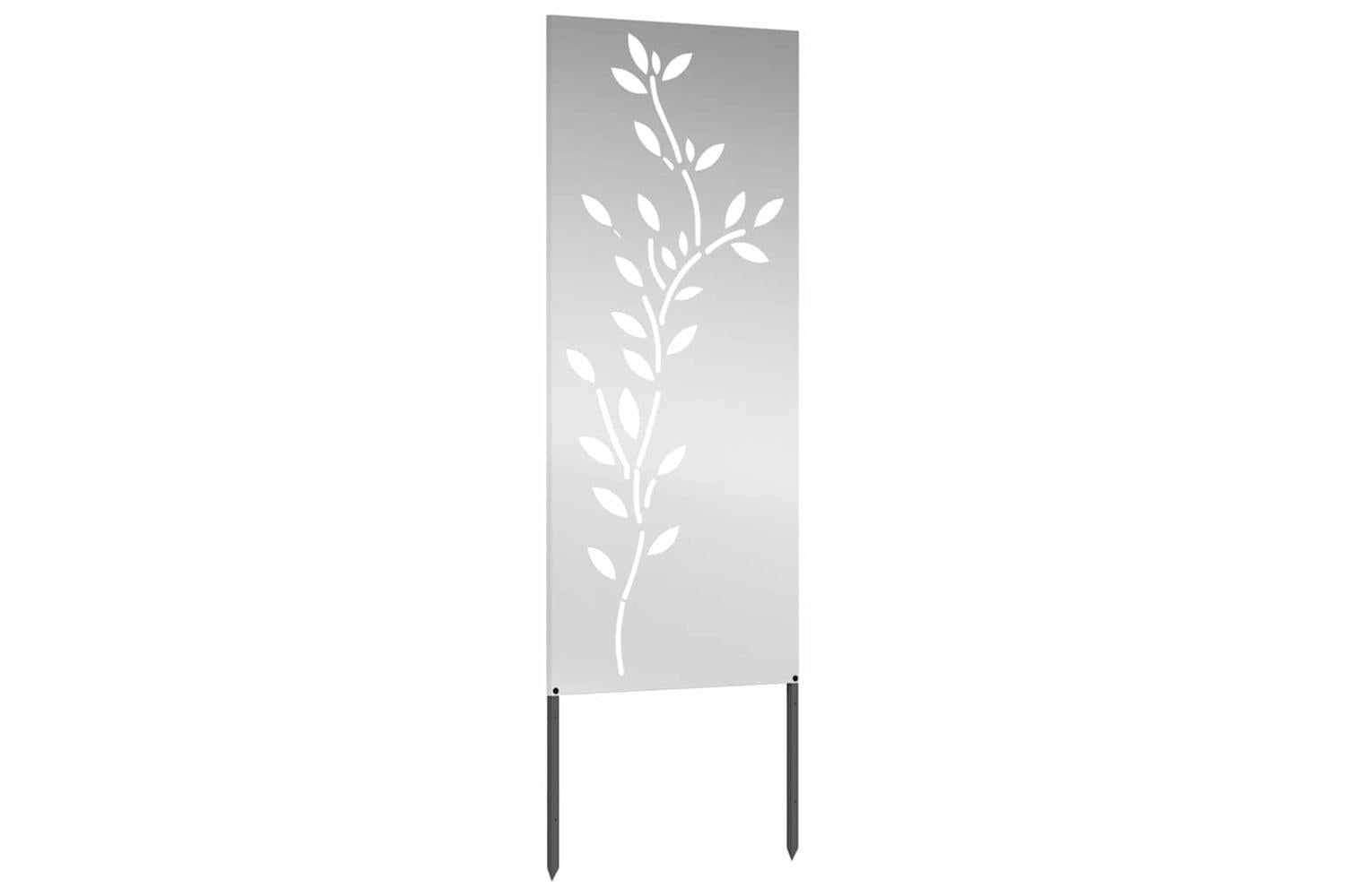 Garden Decorative Panel Silver 50 X140cm Galvanised Steel-4