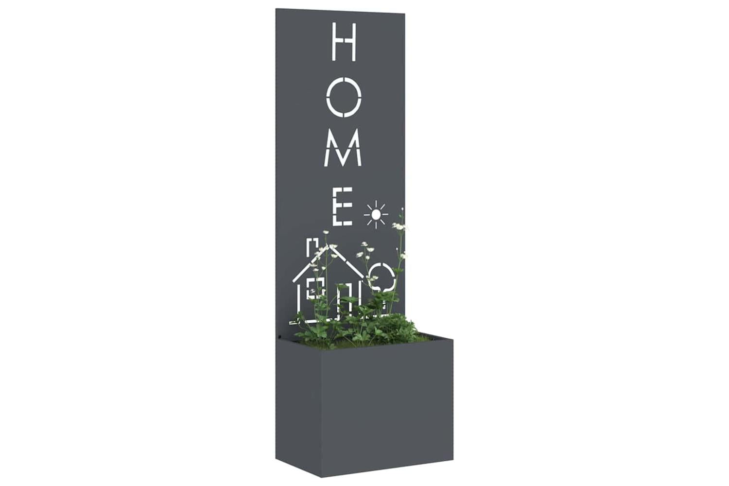 Garden Planter With Decorative Panel Anthracite 50 X 140 Cm-3