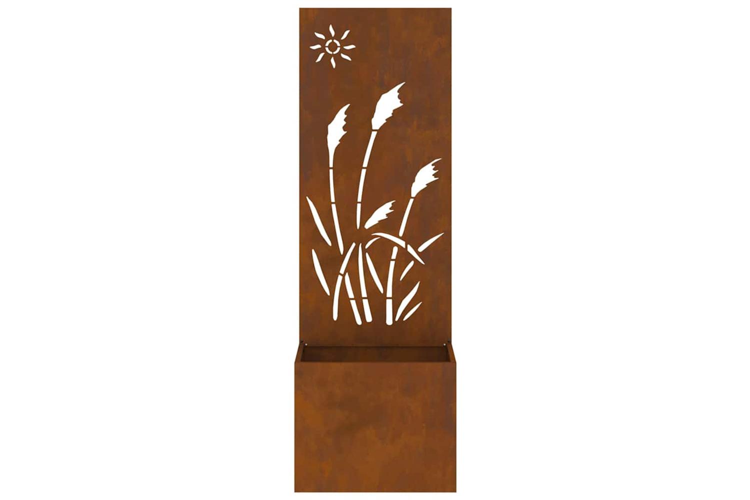 Garden Planter With Decorative Panel Rusty 50 X 140 Cm-6