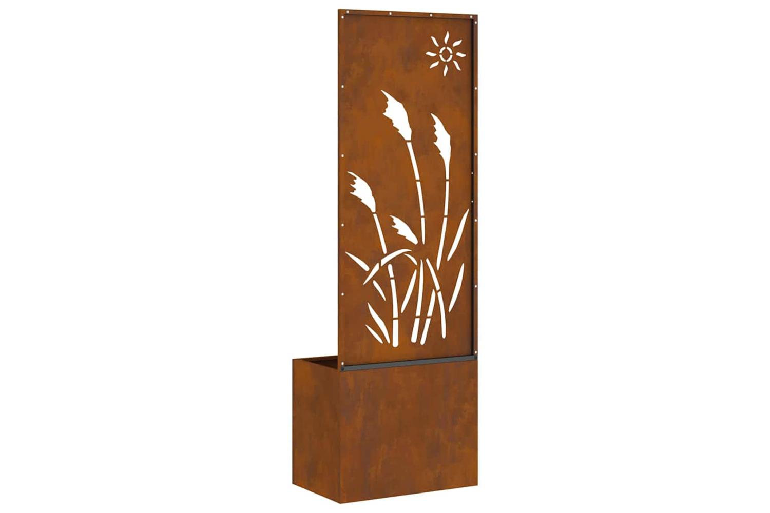 Garden Planter With Decorative Panel Rusty 50 X 140 Cm-8