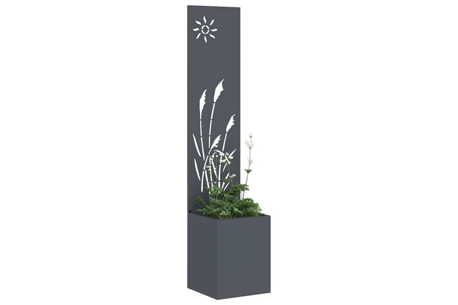 Garden Privacy Screen Anthracite 32 X 140 Cm Cold-rolled Steel-3