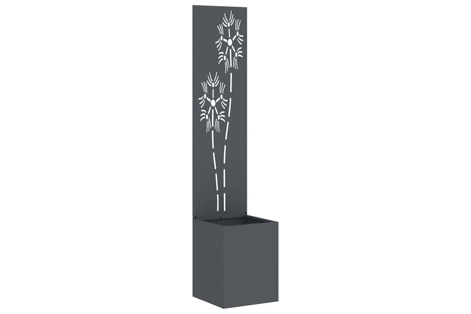 Garden Privacy Screen Anthracite 32 X 140 Cm Cold-rolled Steel-2