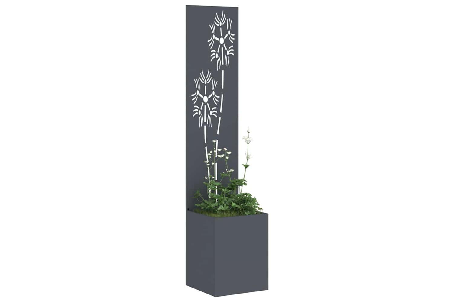 Garden Privacy Screen Anthracite 32 X 140 Cm Cold-rolled Steel-3