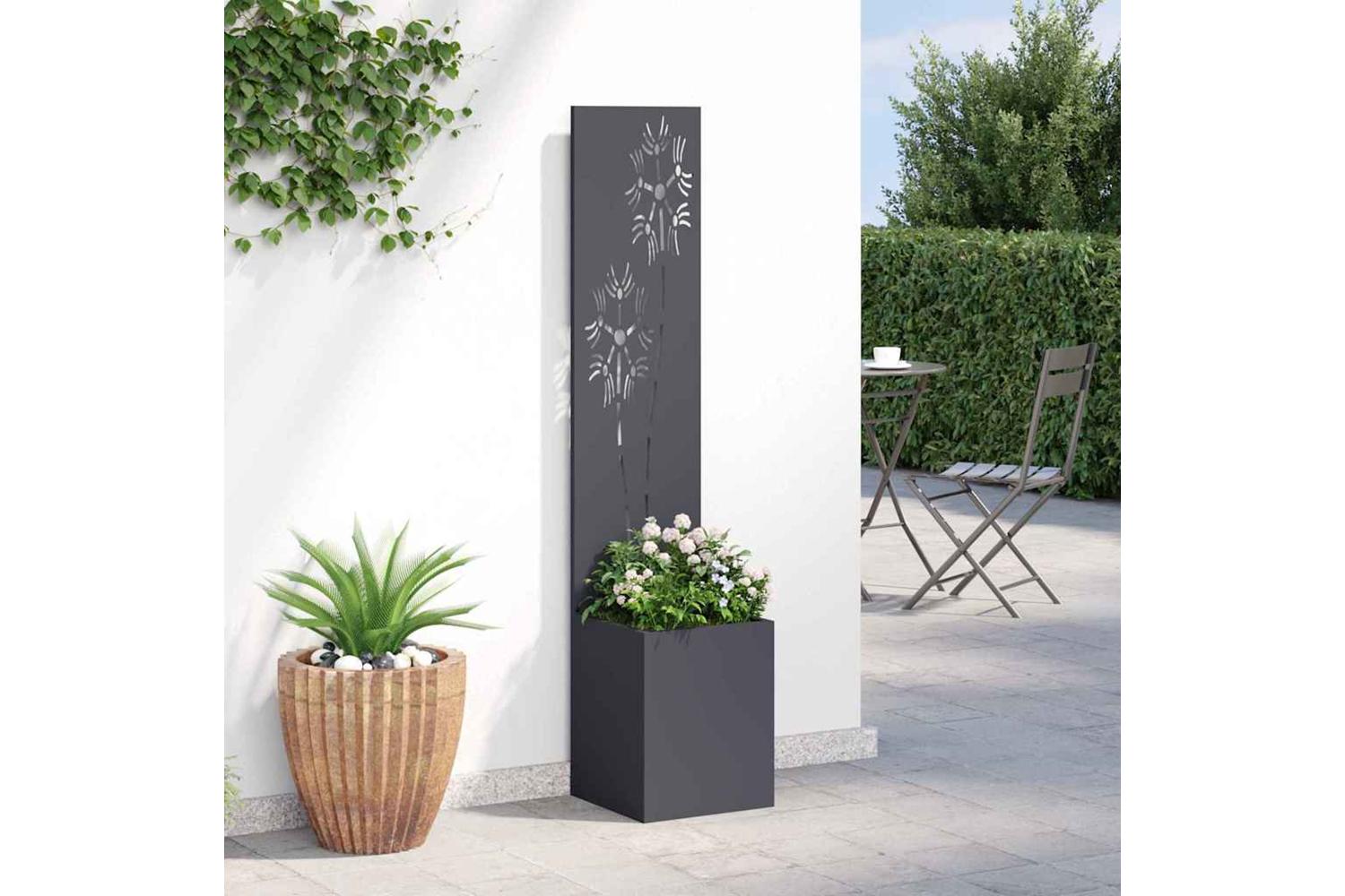 Garden Privacy Screen Anthracite 32 X 140 Cm Cold-rolled Steel-4