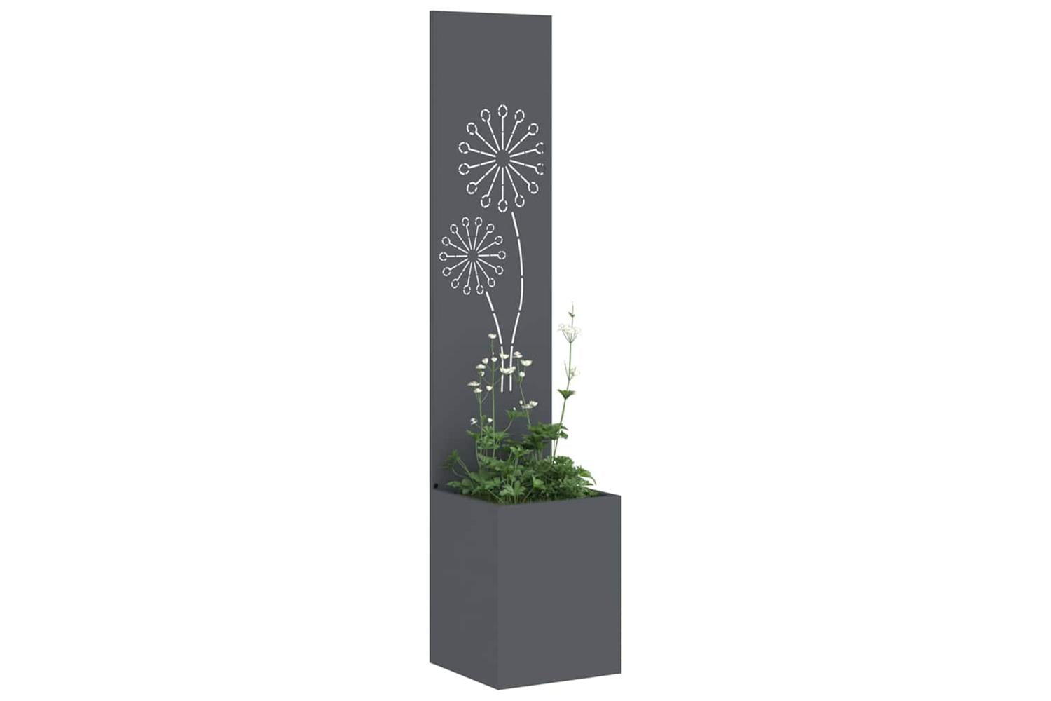 Garden Privacy Screen Anthracite 32 X 140 Cm Cold-rolled Steel-3