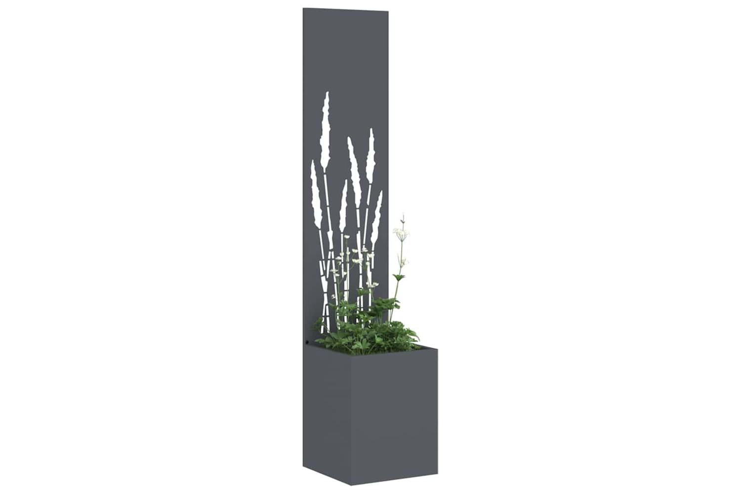 Garden Privacy Screen Anthracite 32 X 140 Cm Cold-rolled Steel-3