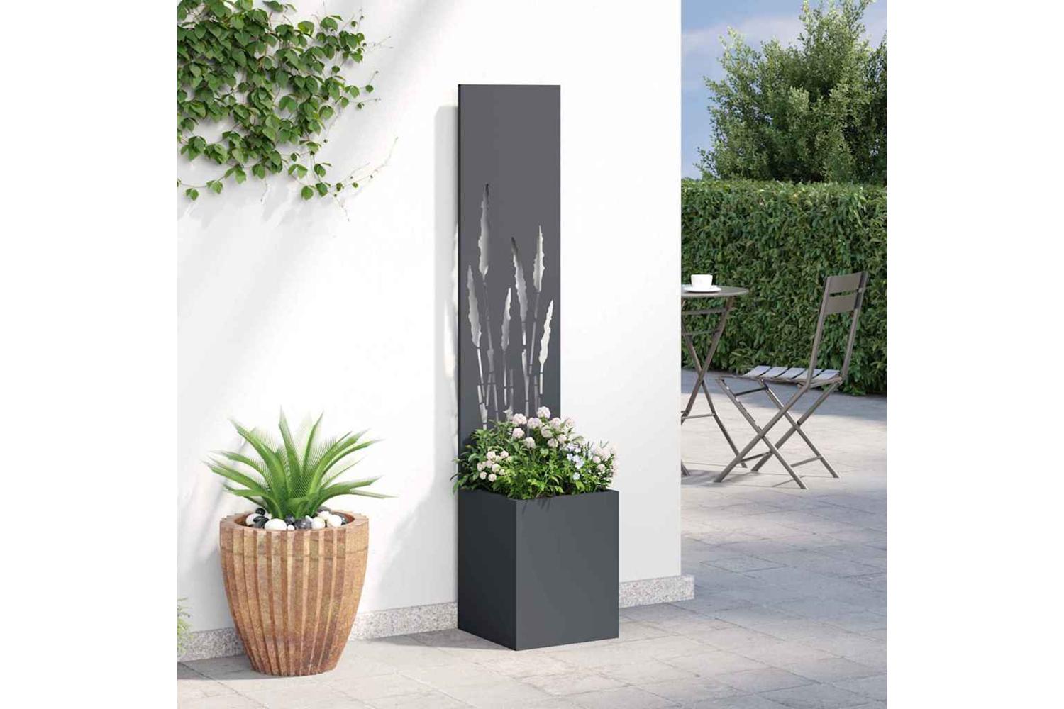 Garden Privacy Screen Anthracite 32 X 140 Cm Cold-rolled Steel-4