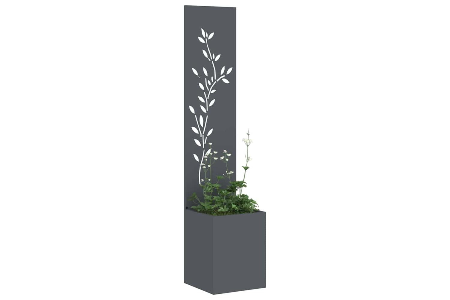 Garden Privacy Screen Anthracite 32 X 140 Cm Cold-rolled Steel-3