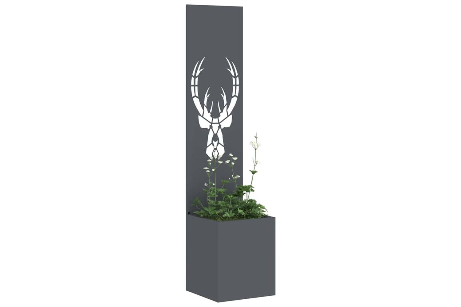 Garden Privacy Screen Anthracite 32 X 140 Cm Cold-rolled Steel-3
