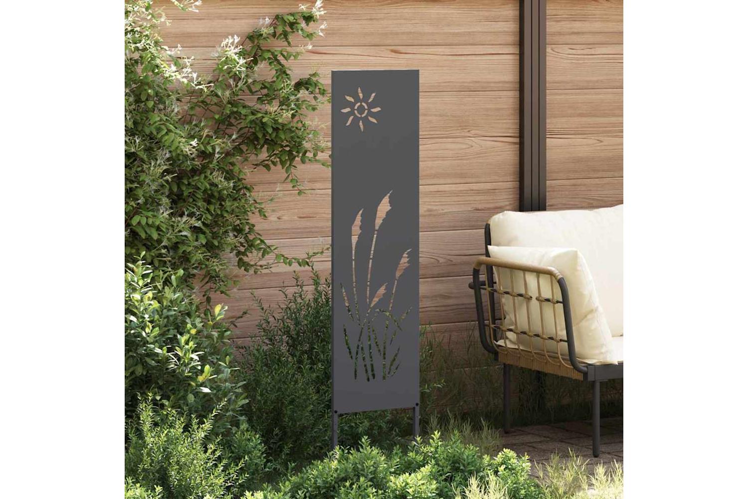 Garden Privacy Screen Anthracite 32 X140cm Cold-rolled Steel-3