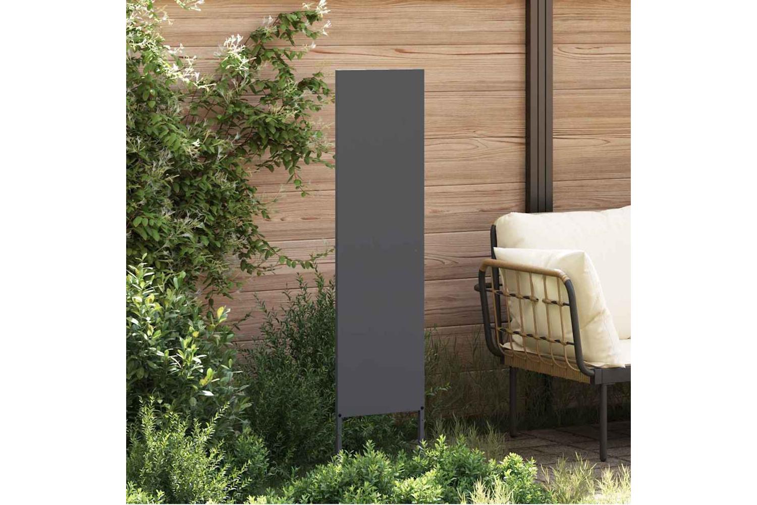 Garden Privacy Screen Anthracite 32 X140cm Cold-rolled Steel-3