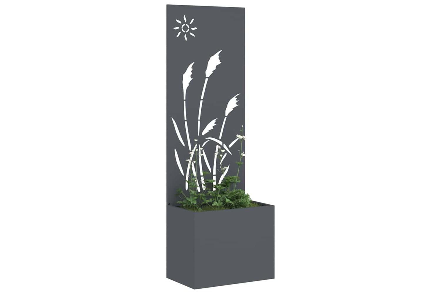 Garden Privacy Screen Anthracite 50 X 140 Cm Cold-rolled Steel-3
