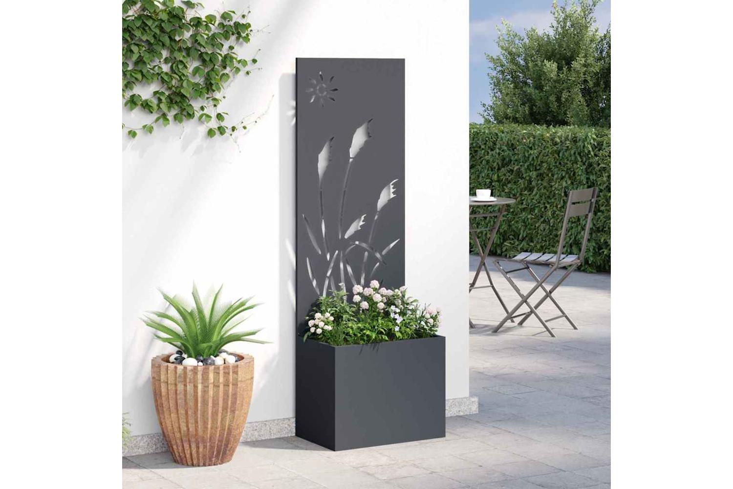 Garden Privacy Screen Anthracite 50 X 140 Cm Cold-rolled Steel-4