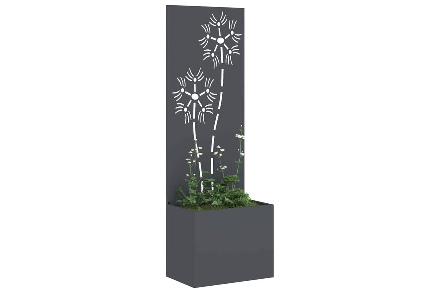 Garden Privacy Screen Anthracite 50 X 140 Cm Cold-rolled Steel-3