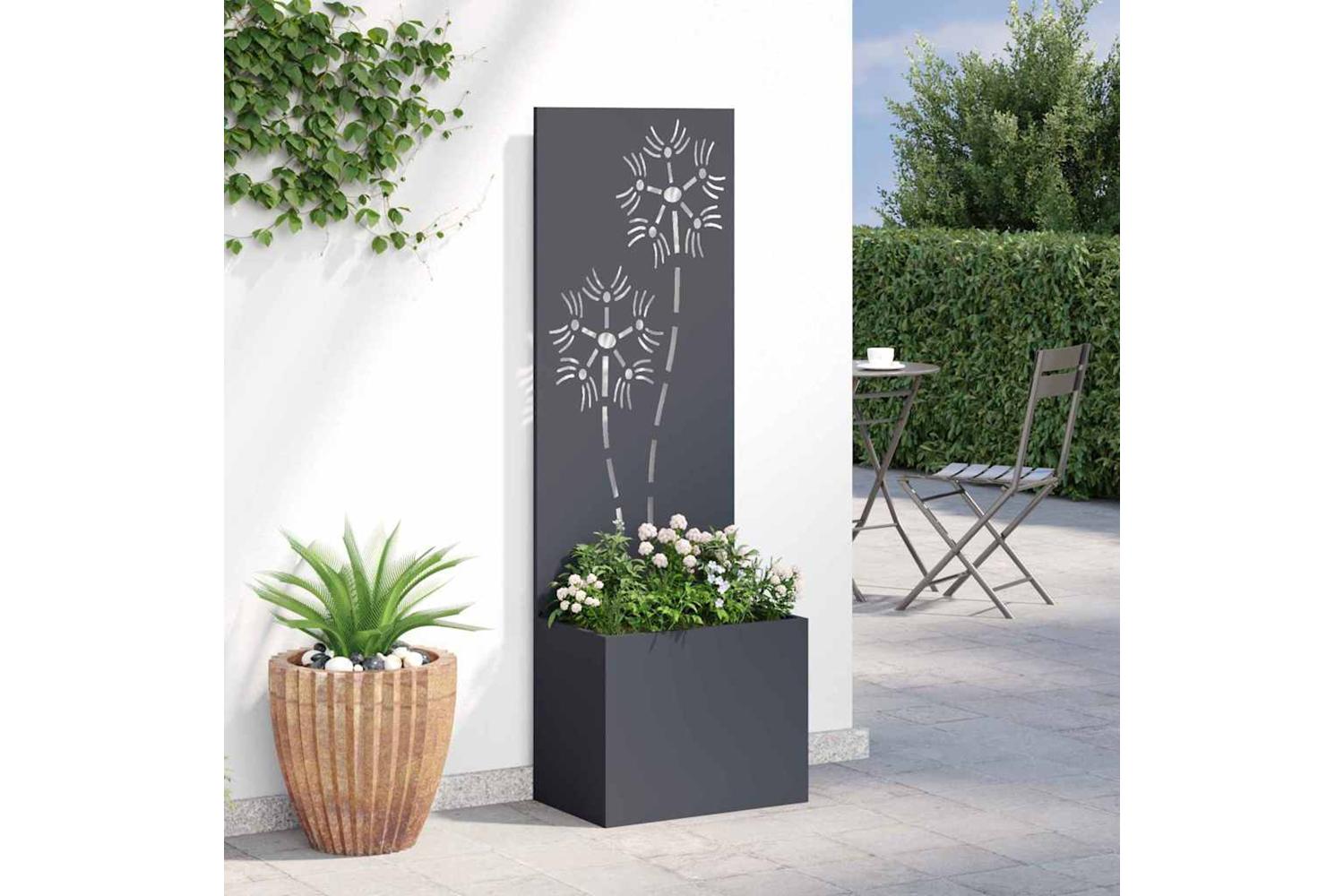 Garden Privacy Screen Anthracite 50 X 140 Cm Cold-rolled Steel-4