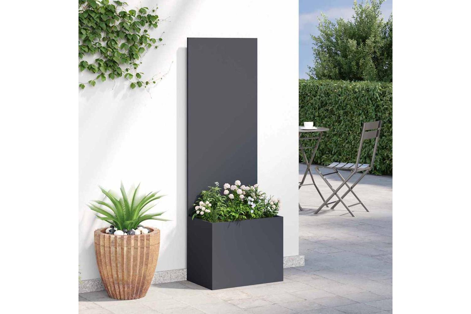 Garden Privacy Screen Anthracite 50 X 140 Cm Cold-rolled Steel-4