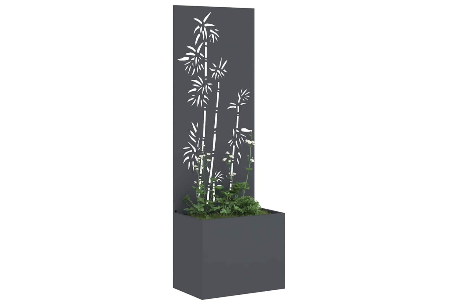 Garden Privacy Screen Anthracite 50 X 140 Cm Cold-rolled Steel-3