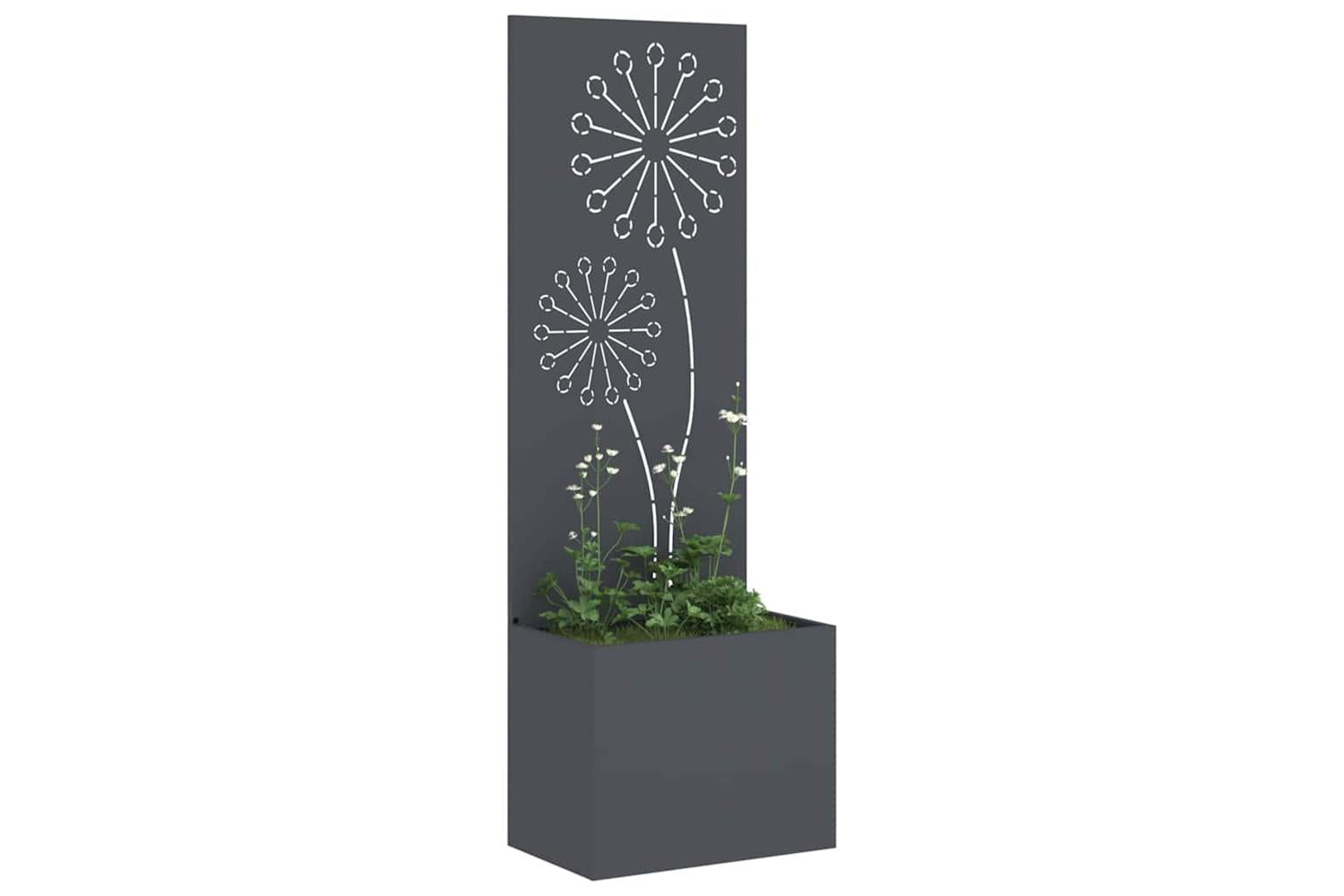 Garden Privacy Screen Anthracite 50 X 140 Cm Cold-rolled Steel-3