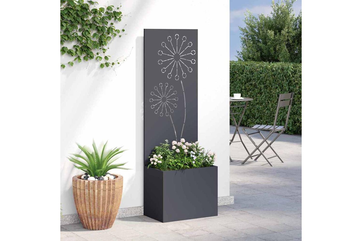 Garden Privacy Screen Anthracite 50 X 140 Cm Cold-rolled Steel-4
