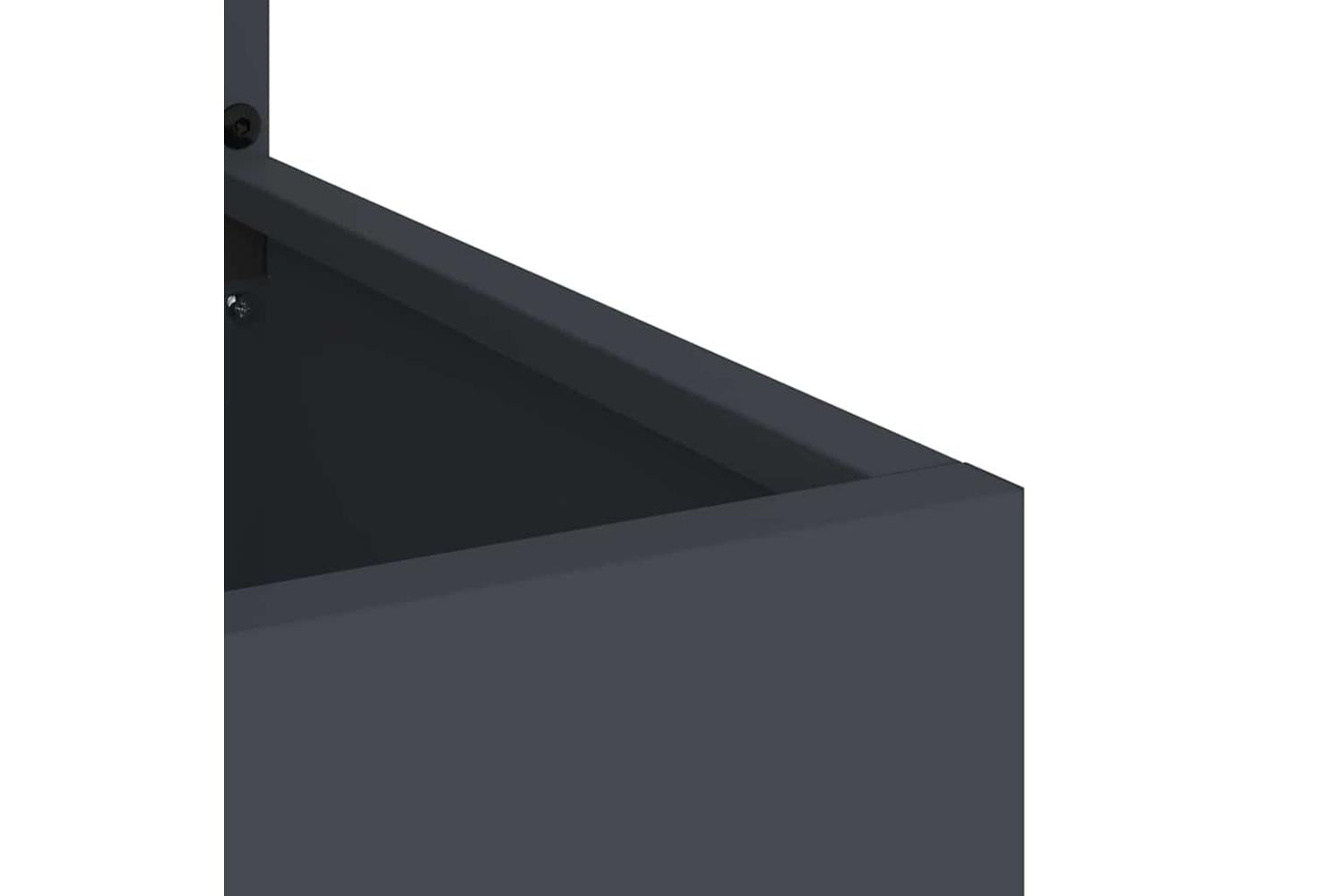 Garden Privacy Screen Anthracite 50 X 140 Cm Cold-rolled Steel-8