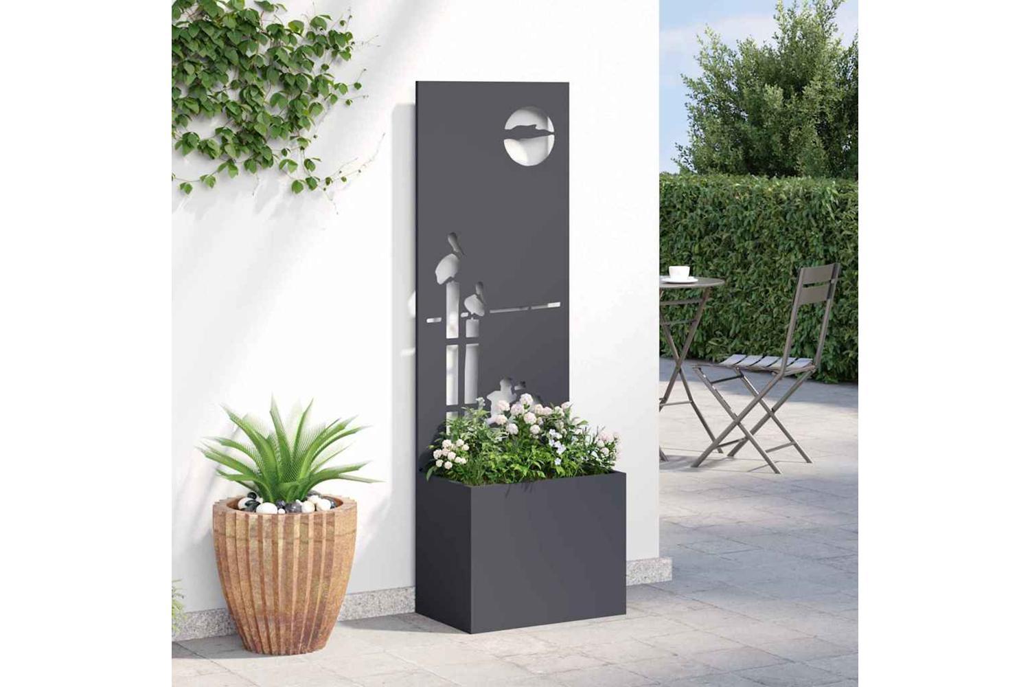 Garden Privacy Screen Anthracite 50 X 140 Cm Cold-rolled Steel-4