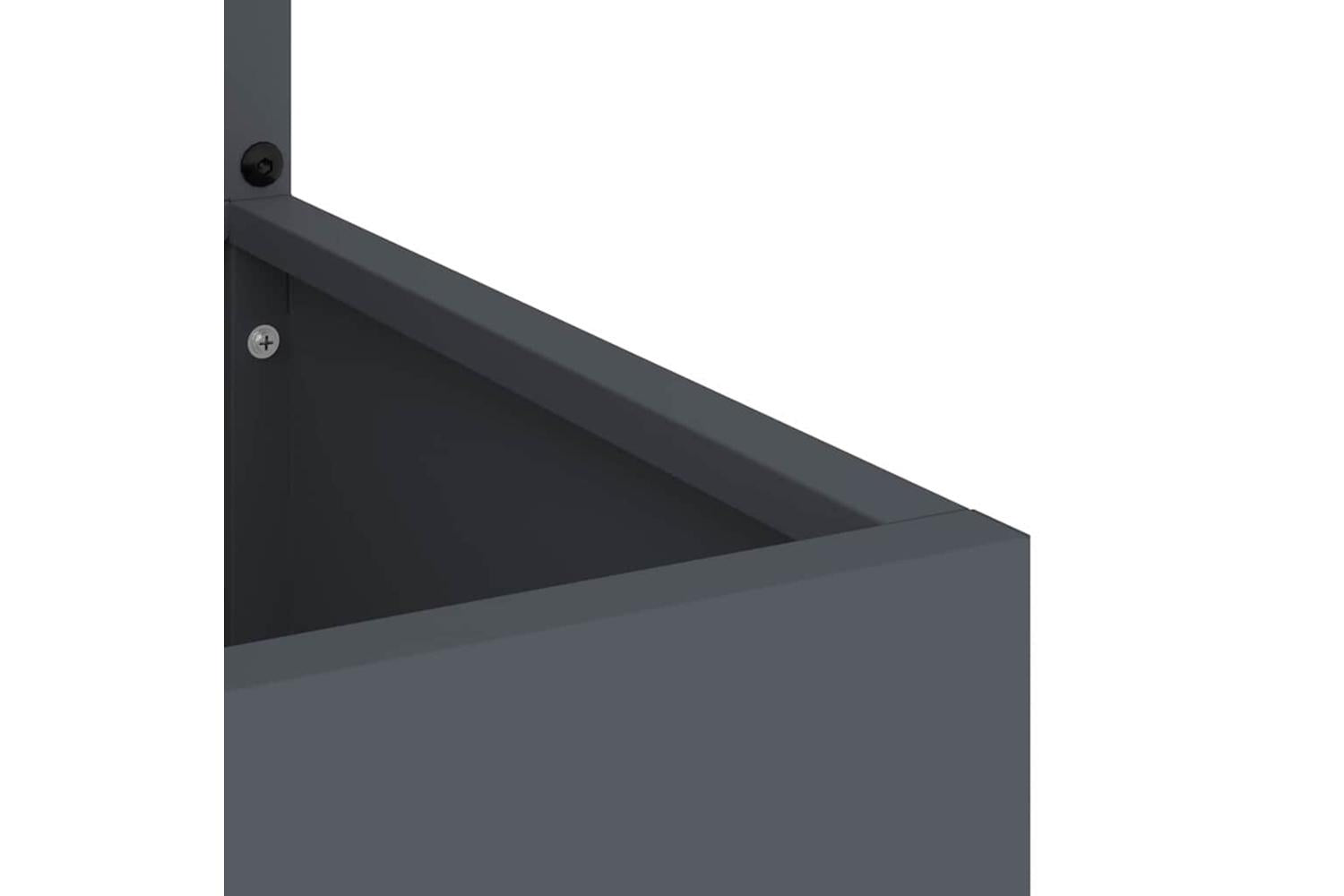 Garden Privacy Screen Anthracite 50 X 140 Cm Cold-rolled Steel-8