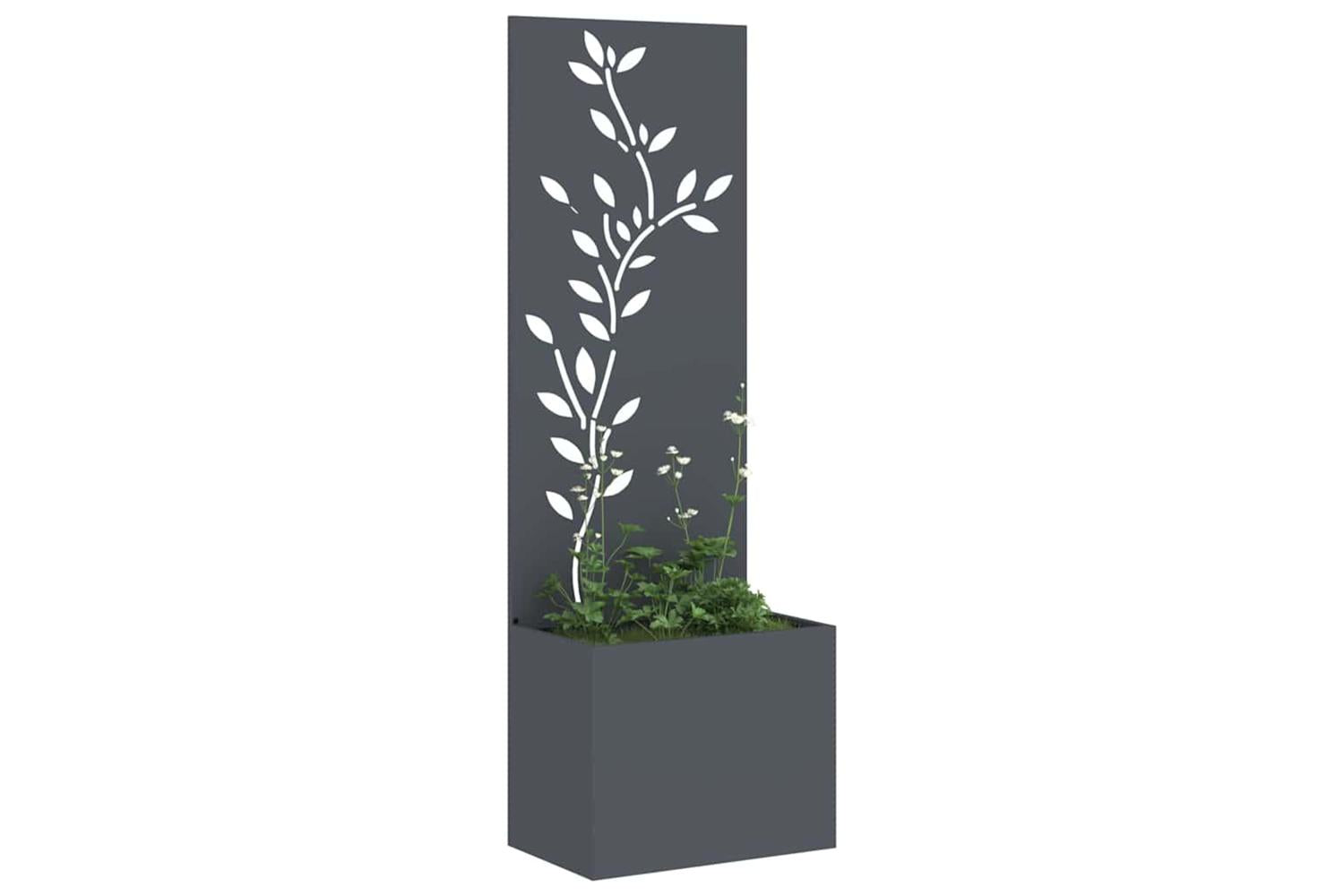 Garden Privacy Screen Anthracite 50 X 140 Cm Cold-rolled Steel-3