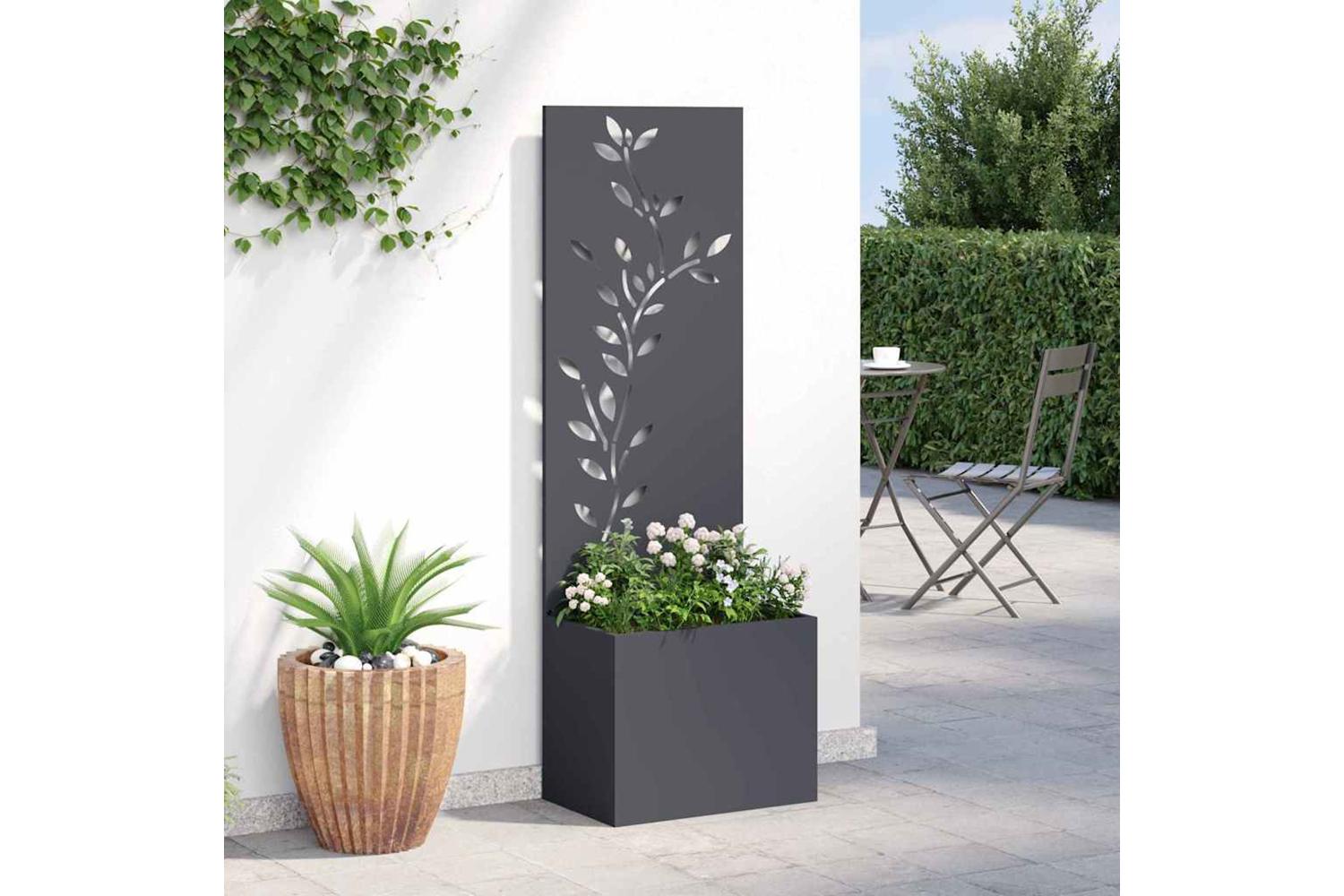 Garden Privacy Screen Anthracite 50 X 140 Cm Cold-rolled Steel-4