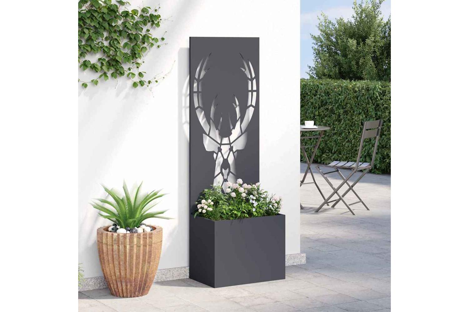 Garden Privacy Screen Anthracite 50 X 140 Cm Cold-rolled Steel-4