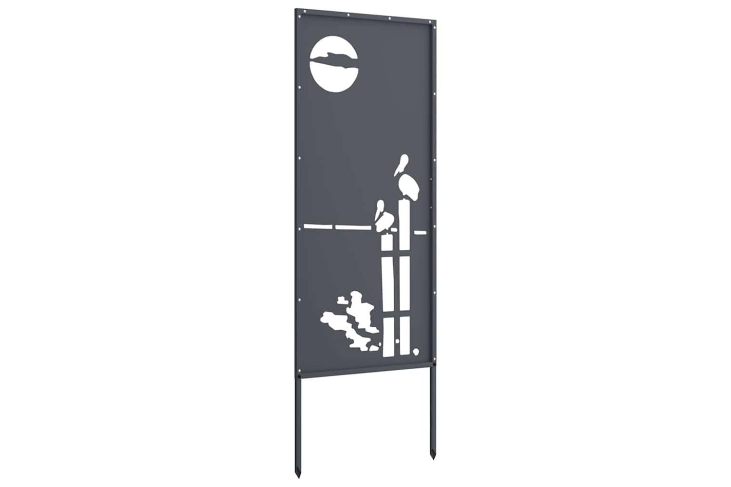 Garden Privacy Screen Anthracite 50 X140cm Cold-rolled Steel-5