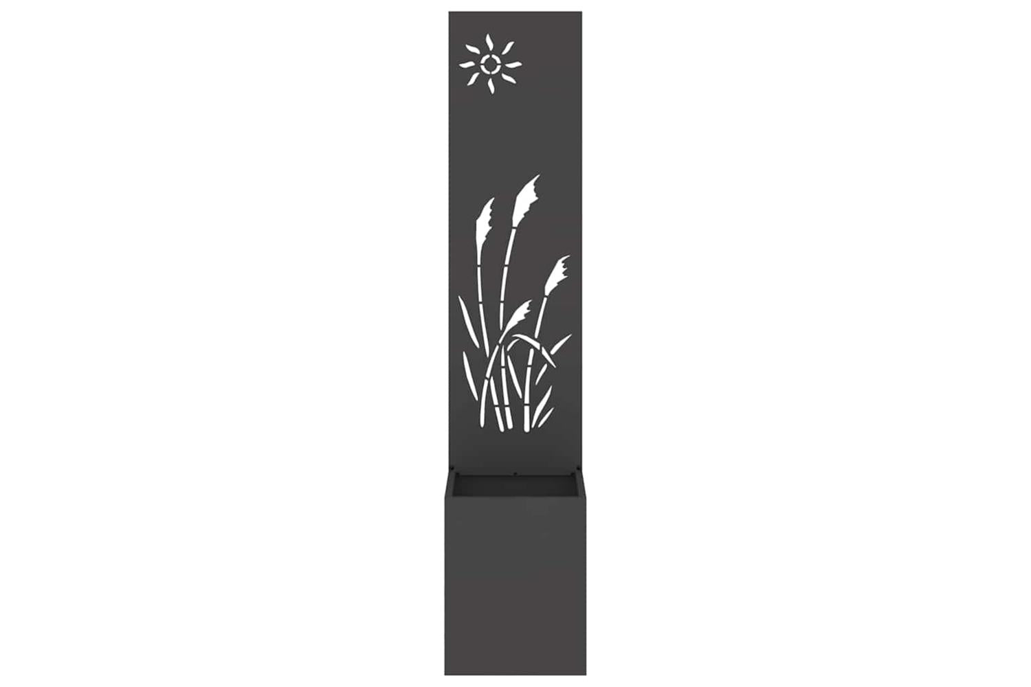 Garden Privacy Screen Black 32 X 140 Cm Cold-rolled Steel-5