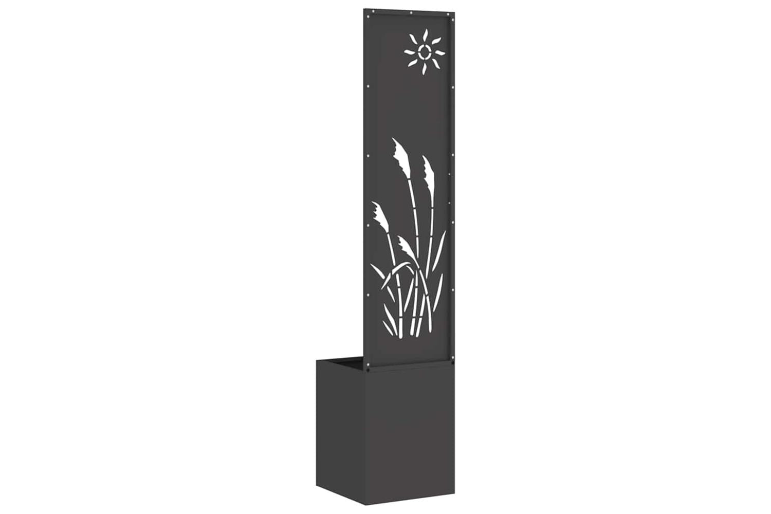Garden Privacy Screen Black 32 X 140 Cm Cold-rolled Steel-7