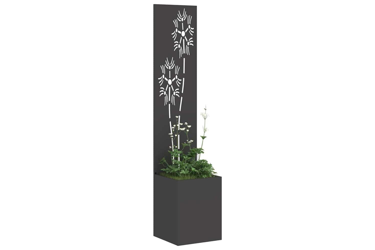Garden Privacy Screen Black 32 X 140 Cm Cold-rolled Steel-3