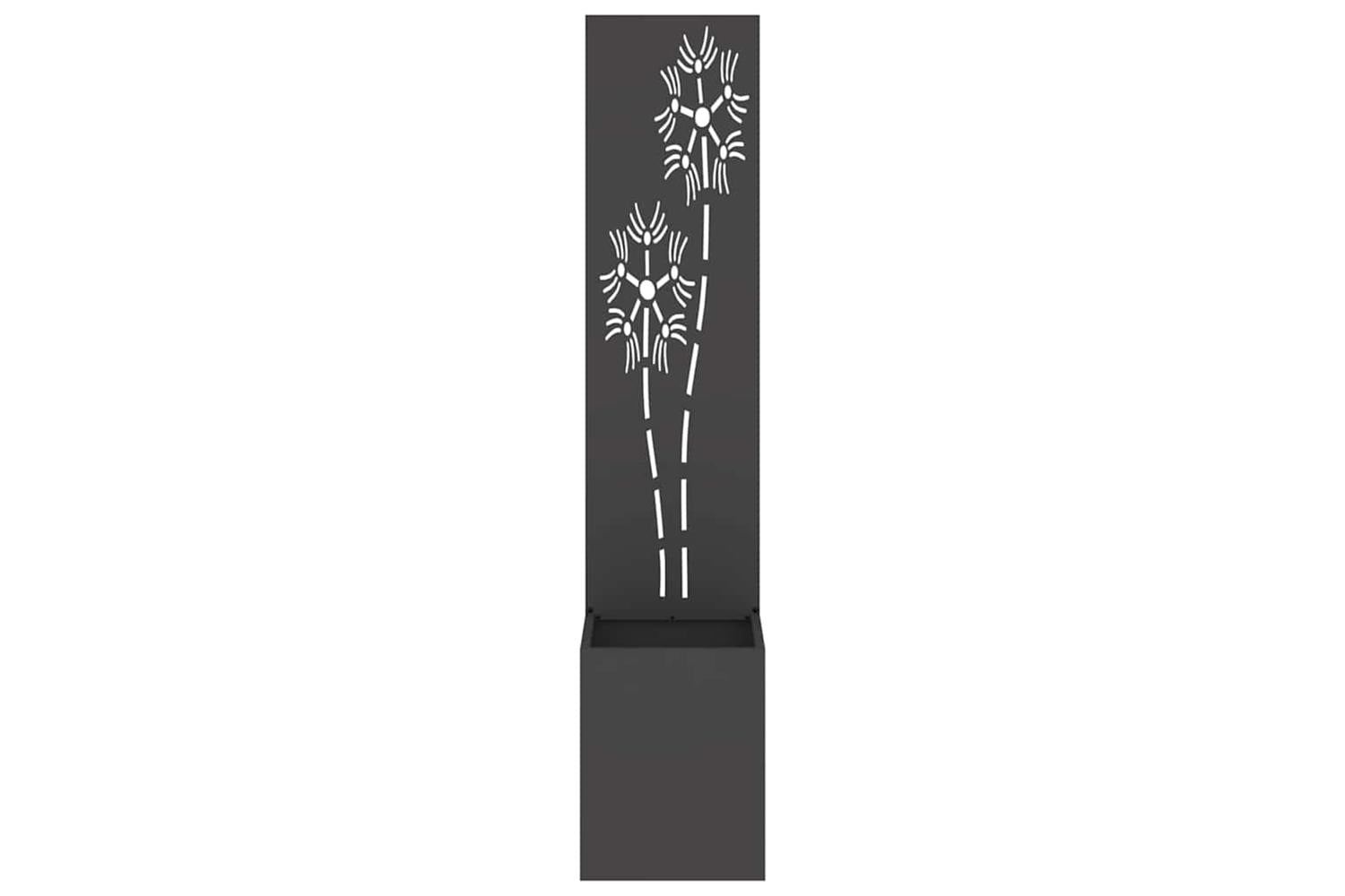 Garden Privacy Screen Black 32 X 140 Cm Cold-rolled Steel-5