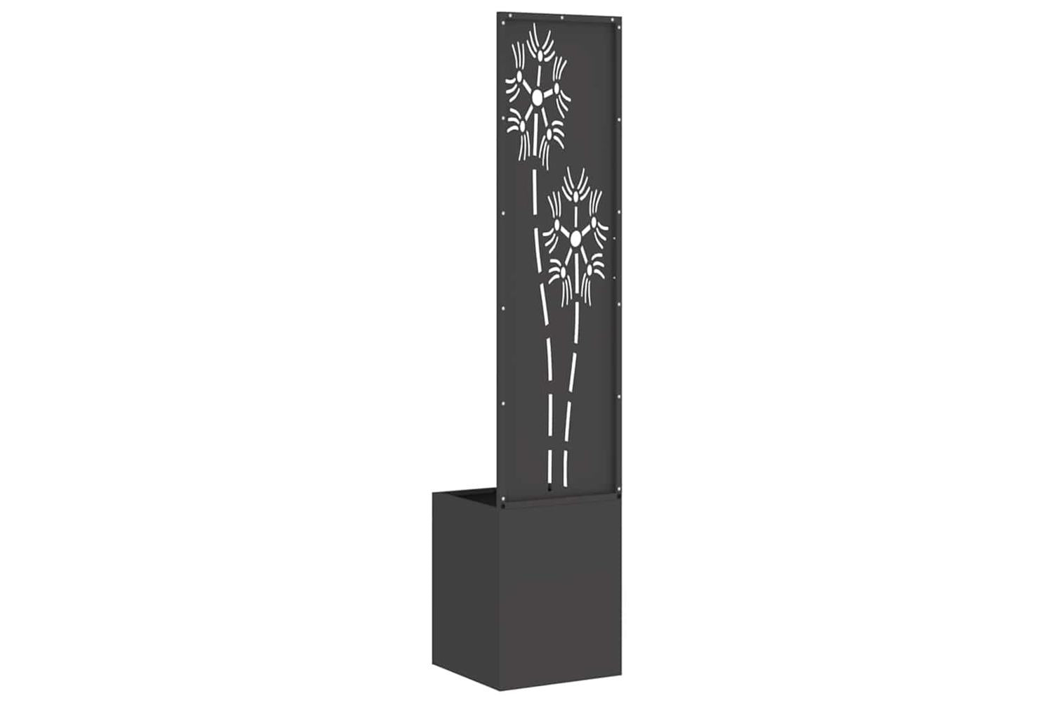 Garden Privacy Screen Black 32 X 140 Cm Cold-rolled Steel-7