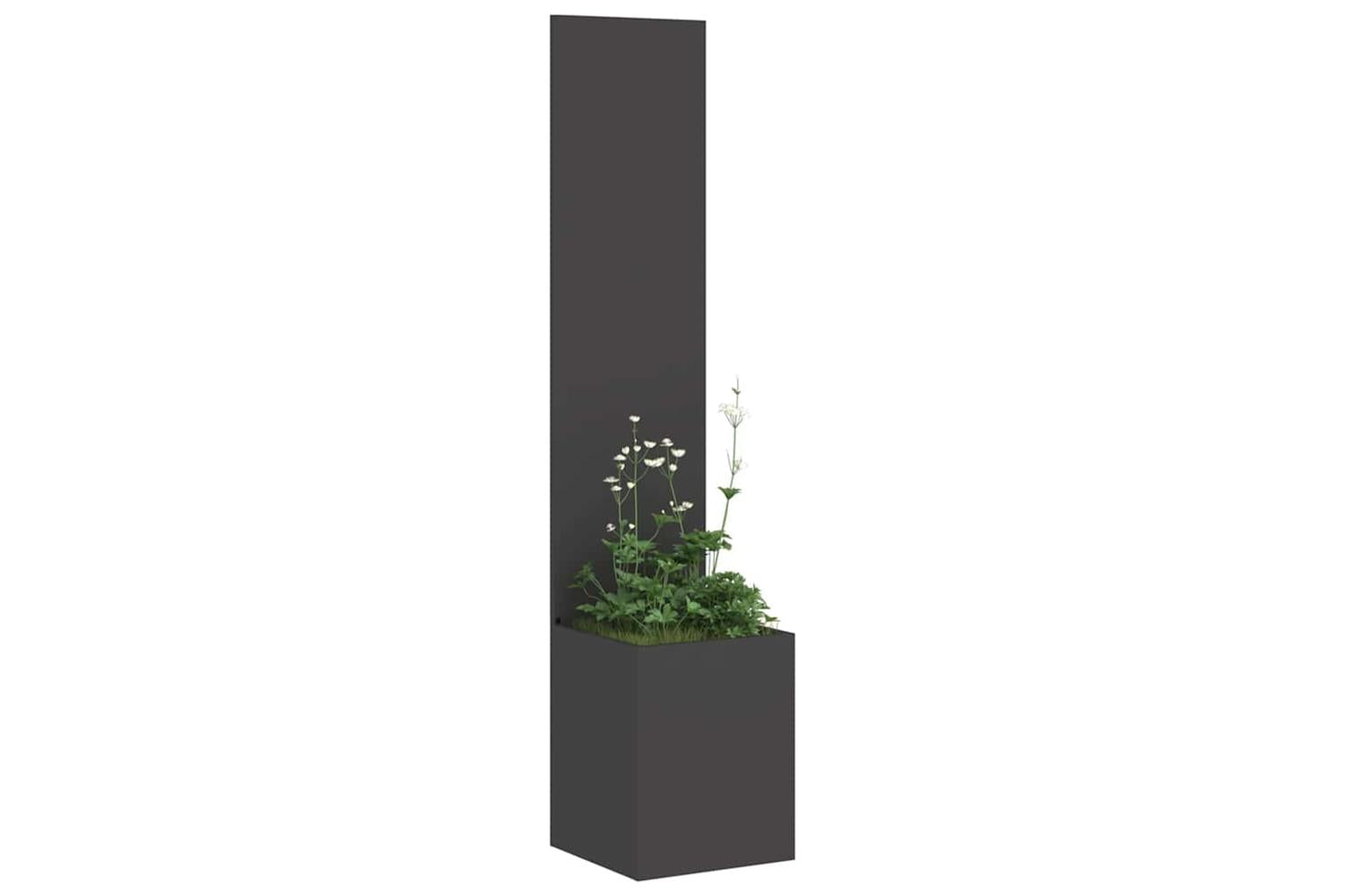 Garden Privacy Screen Black 32 X 140 Cm Cold-rolled Steel-3