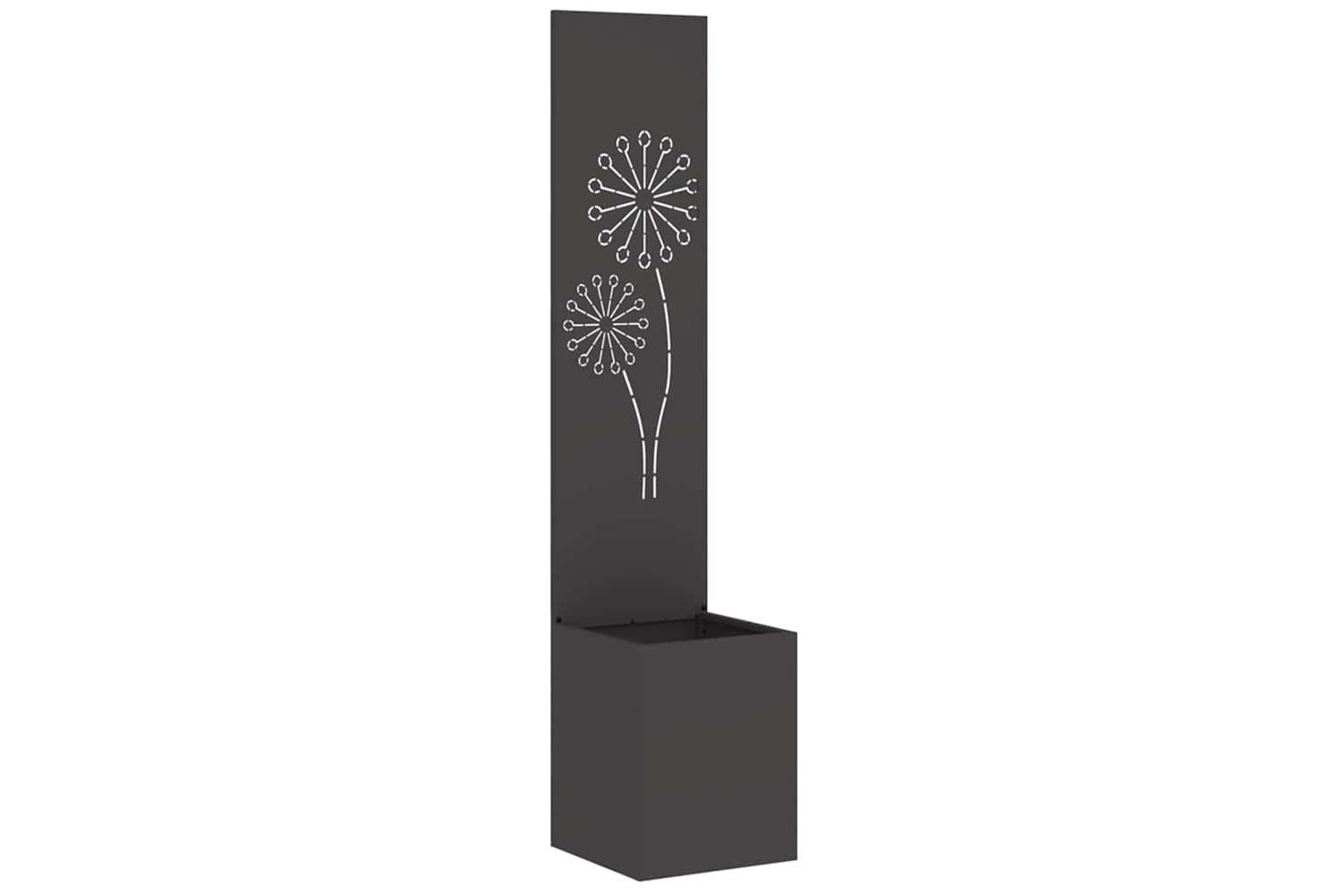 Garden Privacy Screen Black 32 X 140 Cm Cold-rolled Steel-2