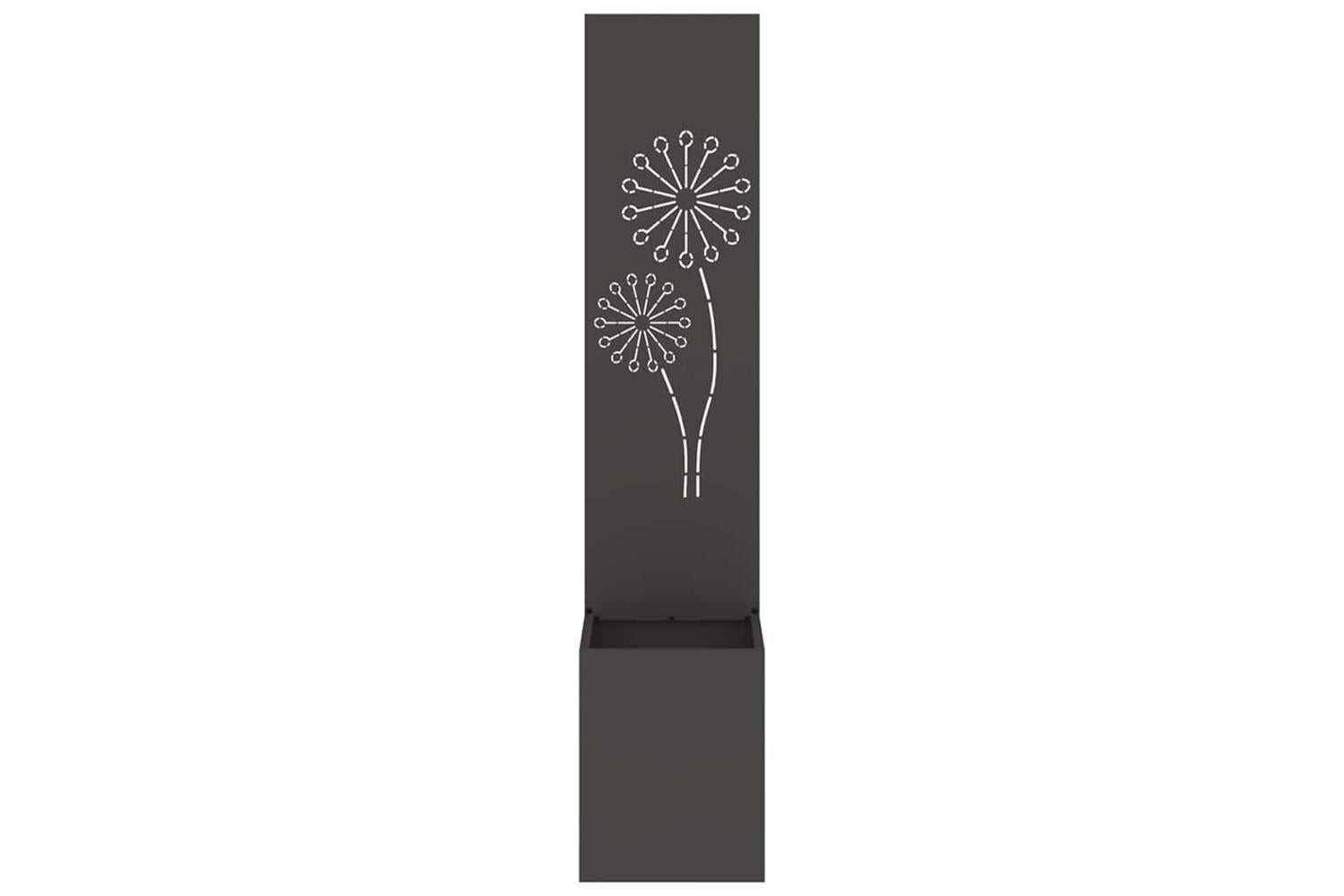 Garden Privacy Screen Black 32 X 140 Cm Cold-rolled Steel-5