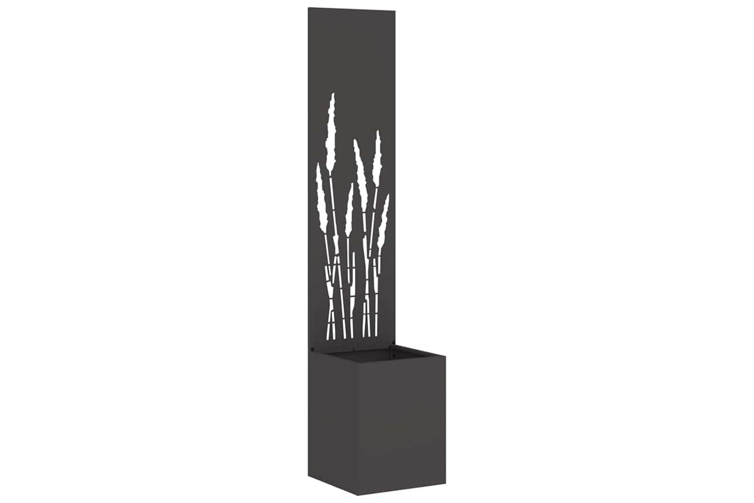 Garden Privacy Screen Black 32 X 140 Cm Cold-rolled Steel-2
