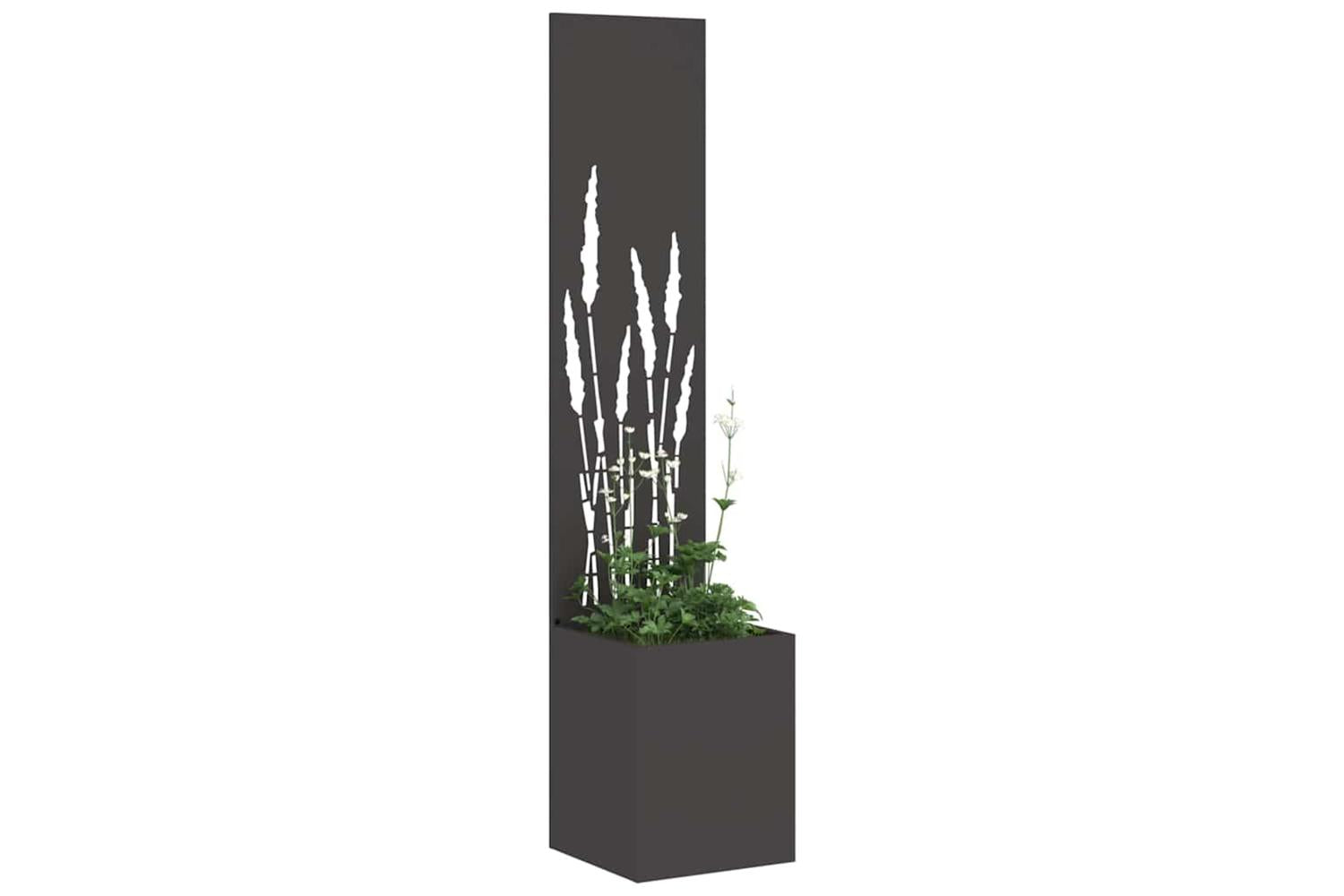 Garden Privacy Screen Black 32 X 140 Cm Cold-rolled Steel-3