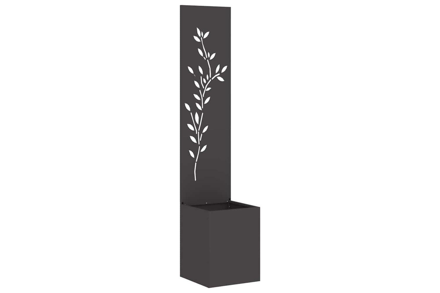 Garden Privacy Screen Black 32 X 140 Cm Cold-rolled Steel-2