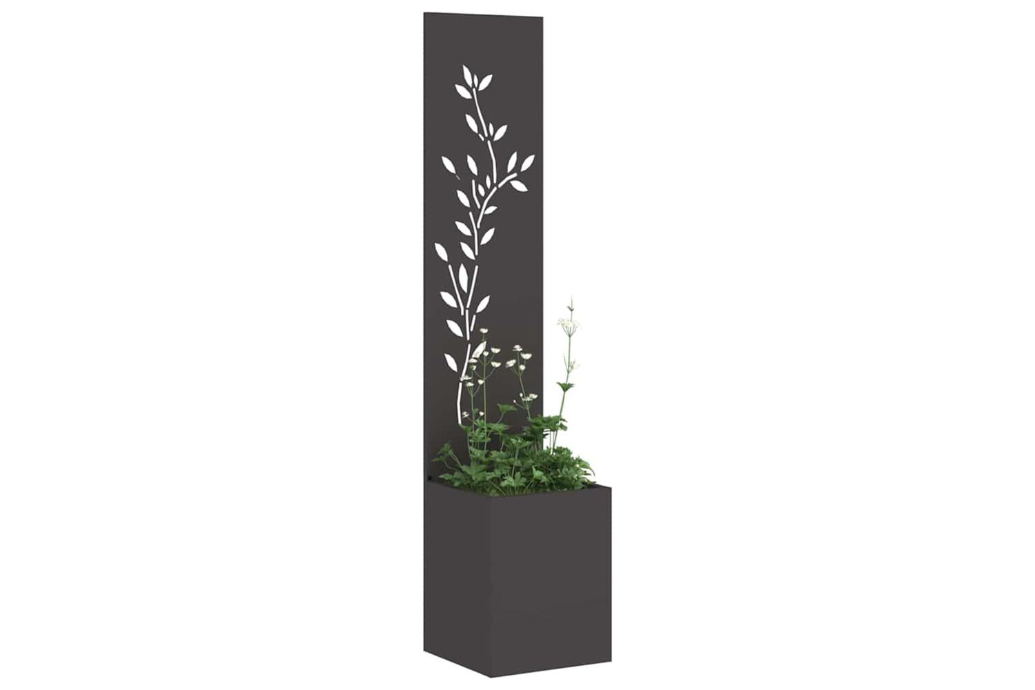 Garden Privacy Screen Black 32 X 140 Cm Cold-rolled Steel-3