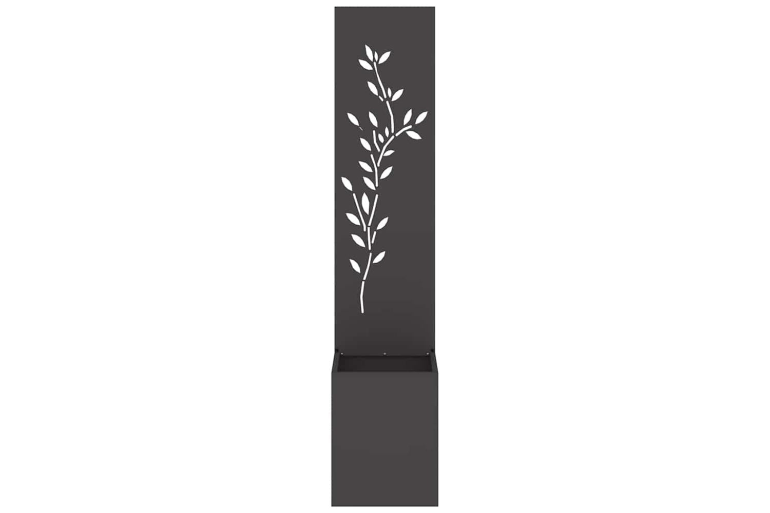 Garden Privacy Screen Black 32 X 140 Cm Cold-rolled Steel-5