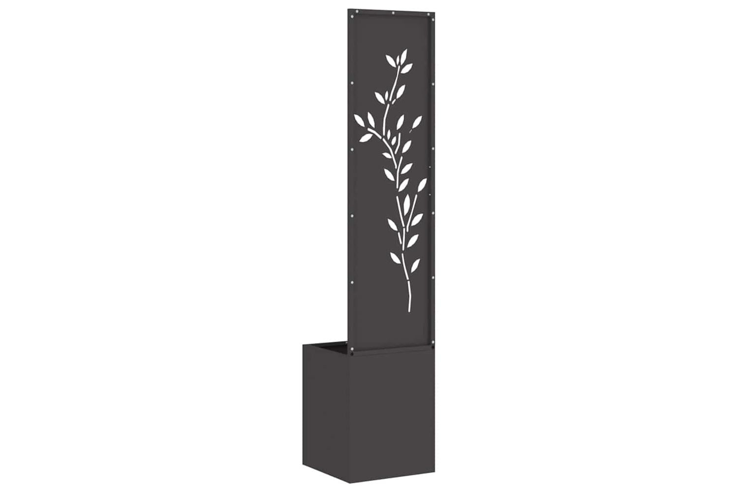 Garden Privacy Screen Black 32 X 140 Cm Cold-rolled Steel-7