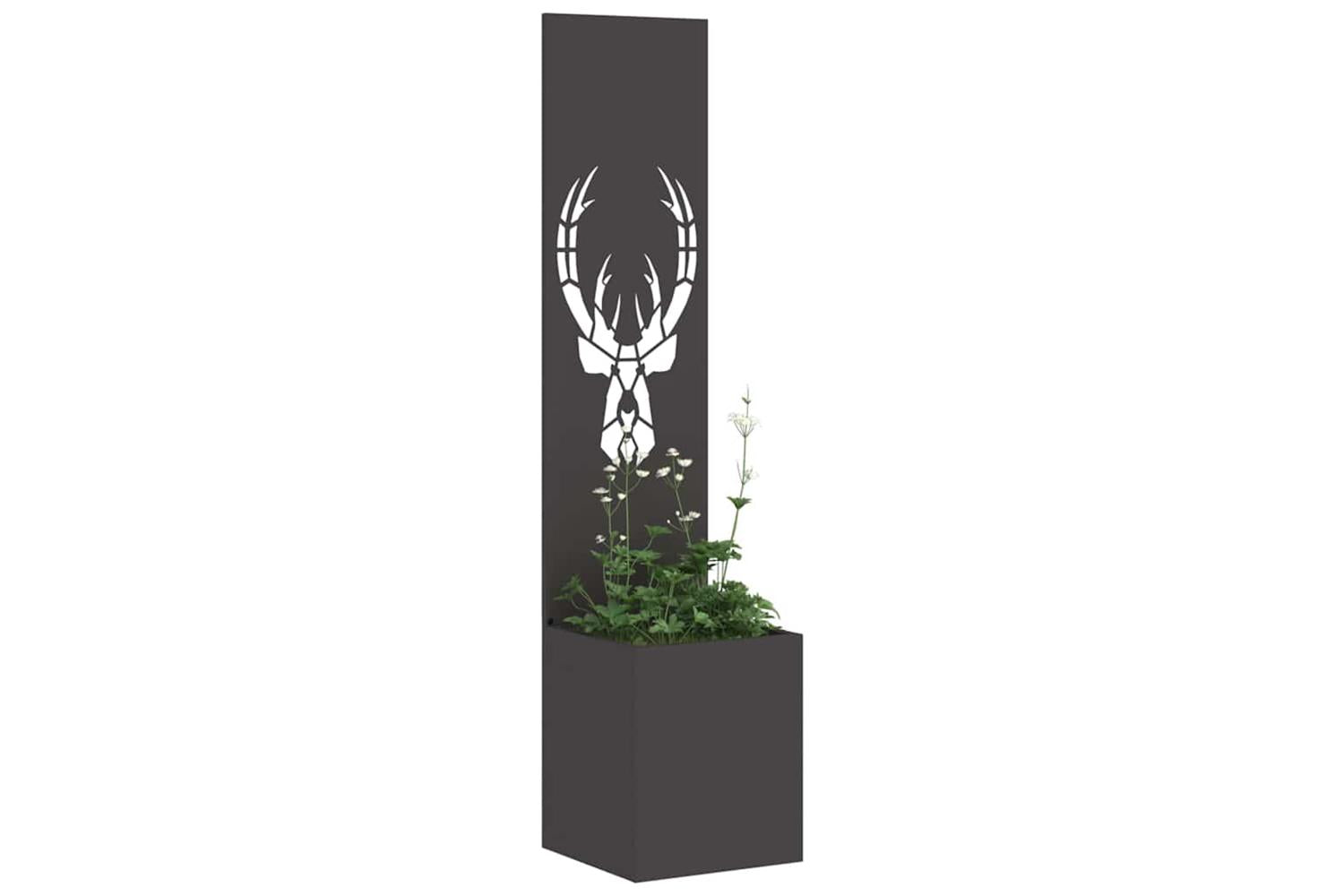 Garden Privacy Screen Black 32 X 140 Cm Cold-rolled Steel-3
