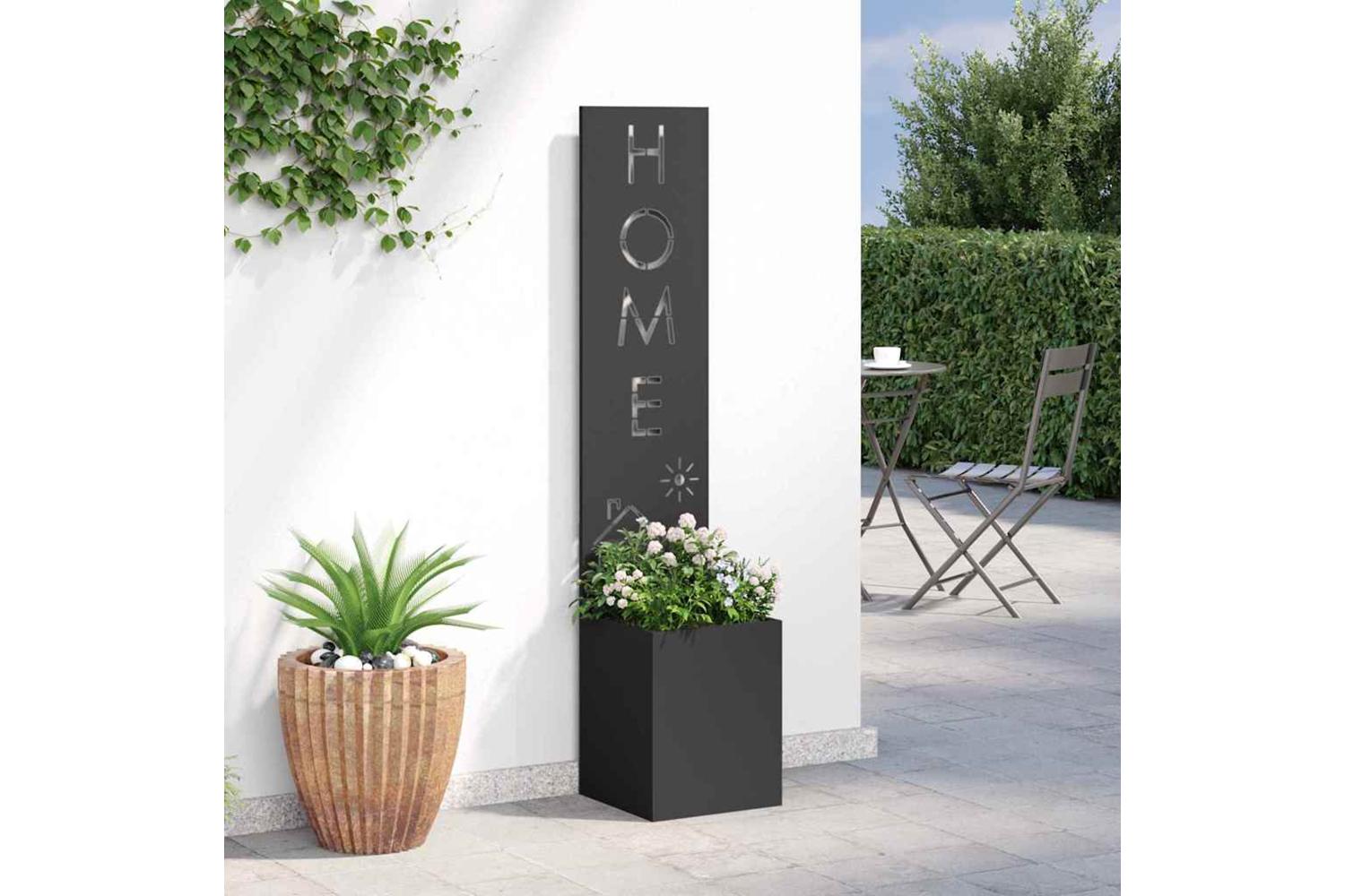 Garden Privacy Screen Black 32 X 140 Cm Cold-rolled Steel-4