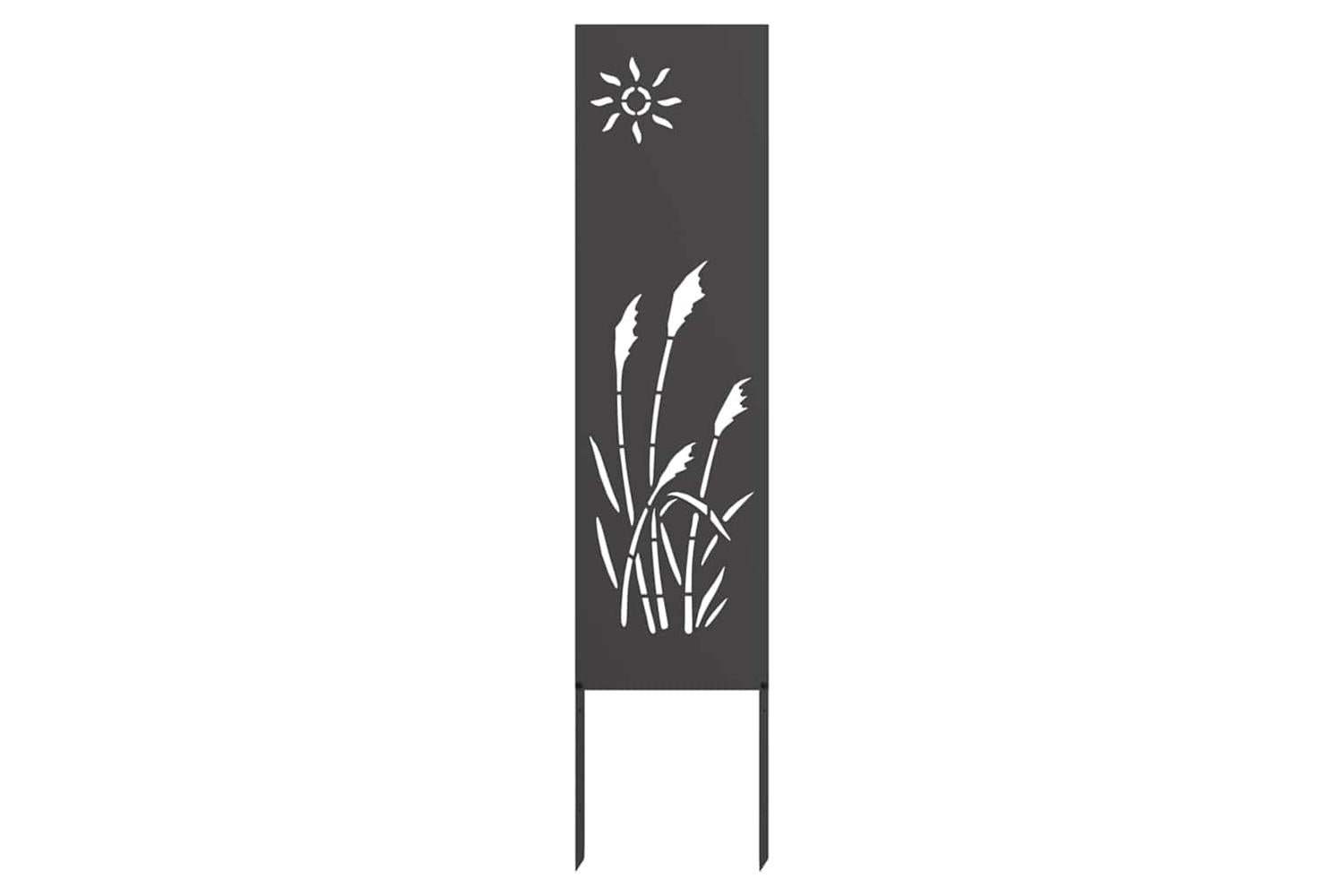 Garden Privacy Screen Black 32 X140cm Cold-rolled Steel-2