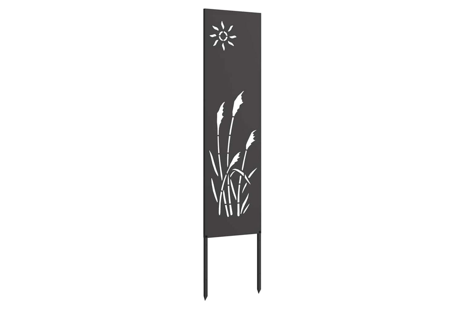 Garden Privacy Screen Black 32 X140cm Cold-rolled Steel-4